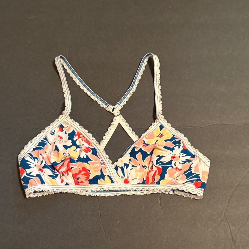 Out From Under Floral Lace Trim Bralette - Multicolor